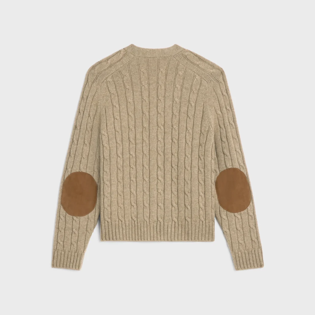 celine light taupe sweater