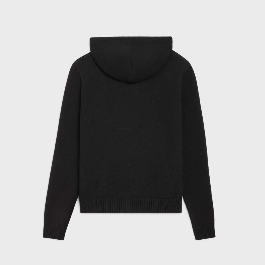 celine black hooded sweater