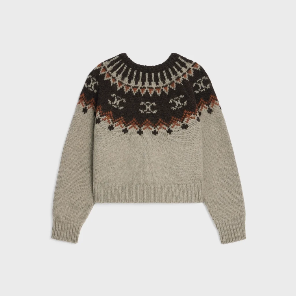 celine gray brown sweater