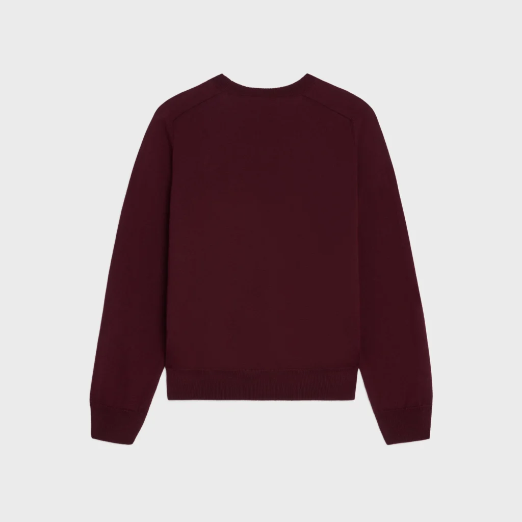 celine burgundy sweater