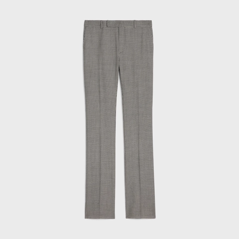 FLARED PANTS IN WOOL AND CASHMERE CRAIE/NOIR