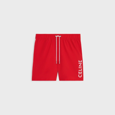 celine red shorts